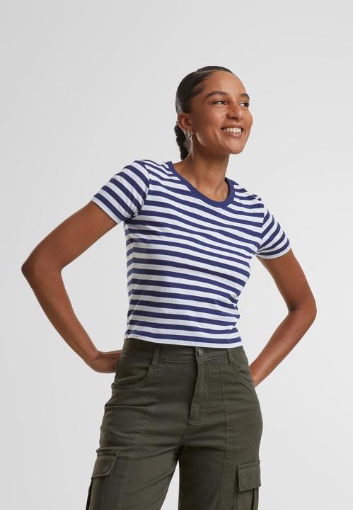 Produktbild Urban Classics Ladies Short Striped Tee - 142651 (L)