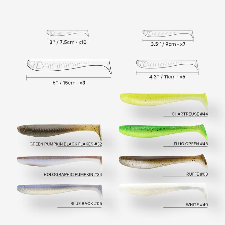 Immagine prodotto Caperlan Gummiköder Yubari Fatshad mit Lockstoff Blaurücken (9 cm)