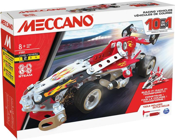 Meccano 10-Modeles Vehicules de course 225 pcs. (21201)