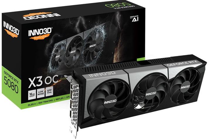 Produktbild Inno3D GeForce RTX 5080 X3 OC, 16384 MB GDDR7 (16.38 GB)