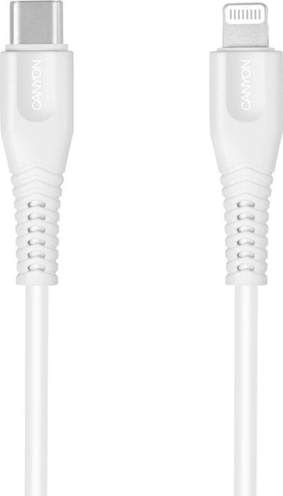 Immagine prodotto Canyon MFI-4 Cavo di tipo C a MFI Lightning per Apple, rivestimento in PVC, Funzione: con tutte le (1.20 m, USB 3.0)