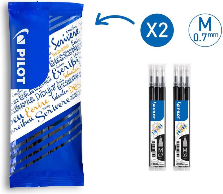 Produktbild Pilot FriXion Refill (Ersatzmine, Schwarz, 0.40 mm)