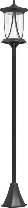 Actual product image Swisshandel24 Solar street lamp LED, IP44, ABS, 17Wx17Dx127Hcm, with cold white LED light, light sensor (30 lm, IP44)