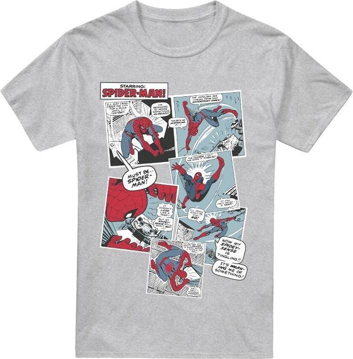 Actual product image Spiderman Mens Panel Collage T-Shirt (3XL)