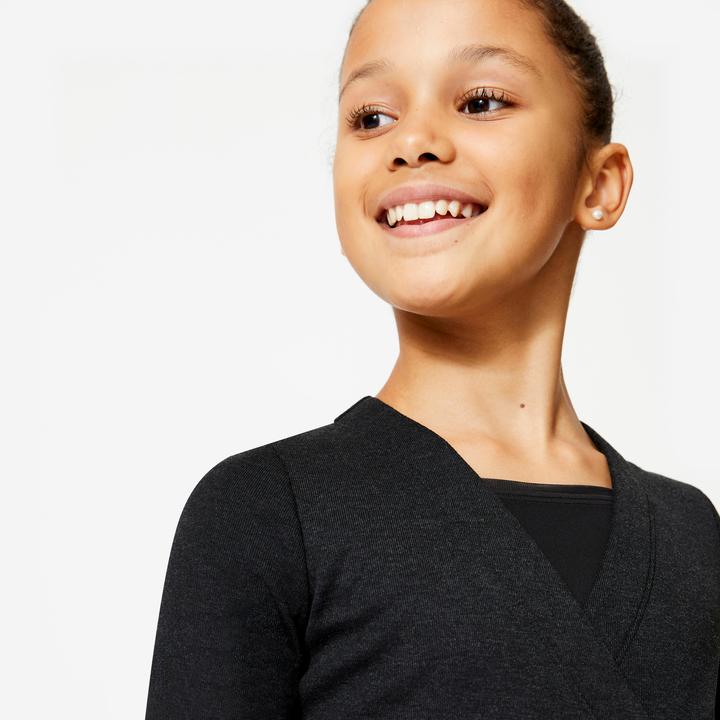 Produktbild Starever Wickeljacke Mädchen Ballett - schwarz (6, 7, 8)