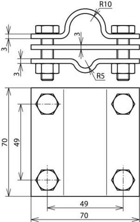 Image du produit Dehn Borne de raccordement 610020 pour électrode de terre profonde d 20 mm