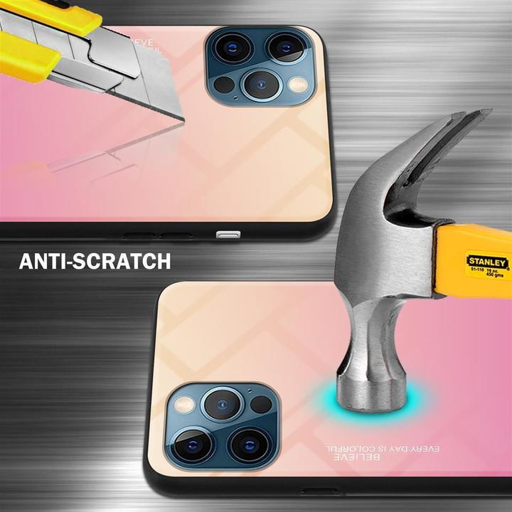 Actual product image Cadorabo TPU 2 colors glass cover (Apple iPhone 12 Pro Max)