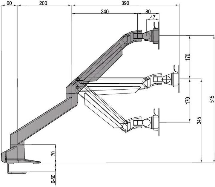 Image du produit Multibrackets M Deskmount (Tables, 32")