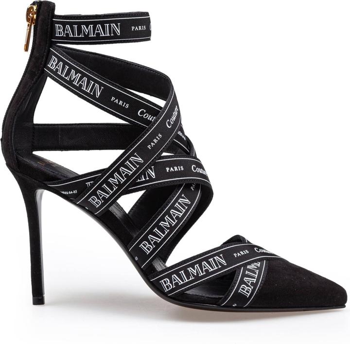 Image du produit Balmain ribbon suede pump couture sandal (37)