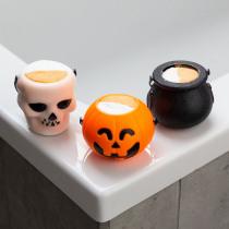 Actual product image Accentra Bath stain HAPPY HALLOWEEN in plastic bowl in pumpkin shape, 120g, fragrance: orange, colour: (Bath bombs)