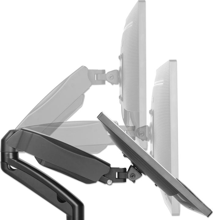 Immagine prodotto Manhattan Supporto per monitor a 2 pieghe per la pressione del gas in alluminio (Tavolo, 32")