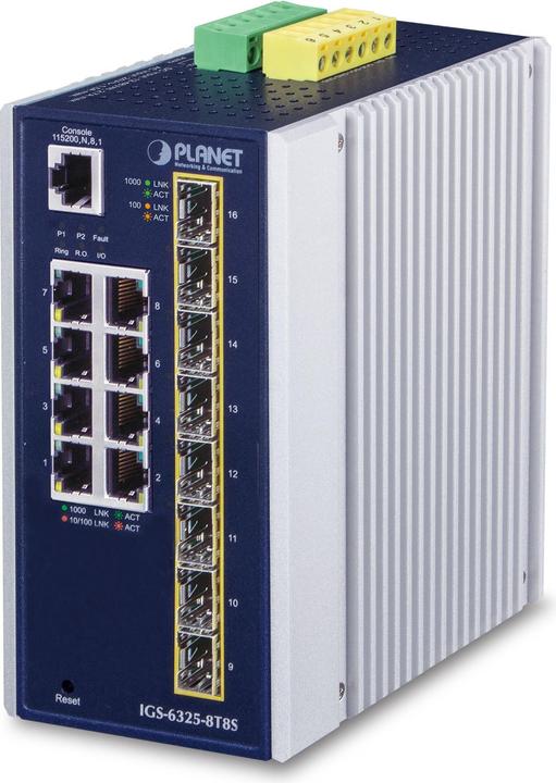 Immagine prodotto Planet IP30 industriale L3 a 8 porte (16 Porti)