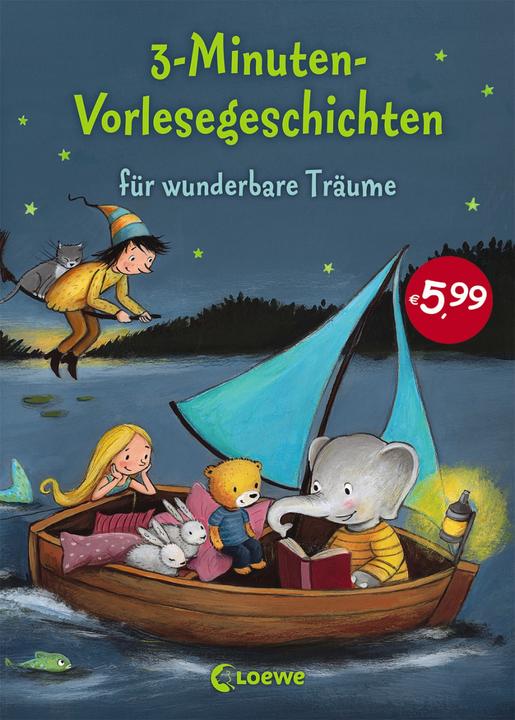 Immagine prodotto 3-Minuten-Vorlesegeschichten für wunderbare Träume (Tedesco, Libri di lettura Loewe, 2018)