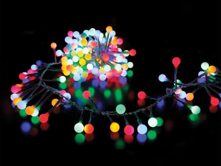 Produktbild Light Creations Clusterlight LED - 3 m - 176 mehrf?rbige Kugeln - transparenter Draht - 24 V (3 m)
