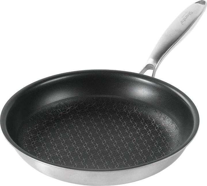 Actual product image Silverstar Stainless steel pan 24 cm with non-stick coating for induction and oven (Pan set + pot set, Stainless steel)
