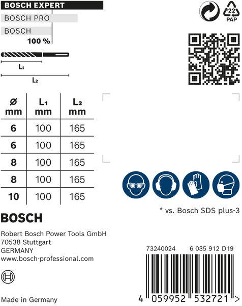 Valeurs nutritives et ingrédients Bosch Professional Zubehör EXPERT SDS plus-7X Set de forets marteau, 6/6/8/8/10 mm, 5 pcs. (6.0 mm, 10.0 mm, Ø 8.0 mm)