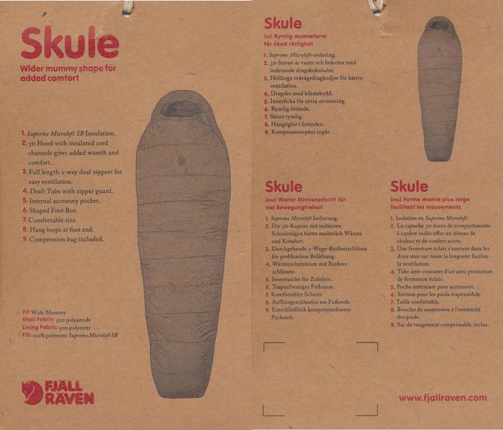 Image du produit Fjällräven Skule Three Seasons (195 cm)