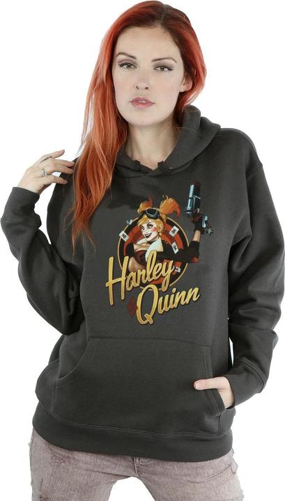 Immagine prodotto Universal Textiles Felpa con Cappuccio Harley Quinn Distintivo Donna (XS)