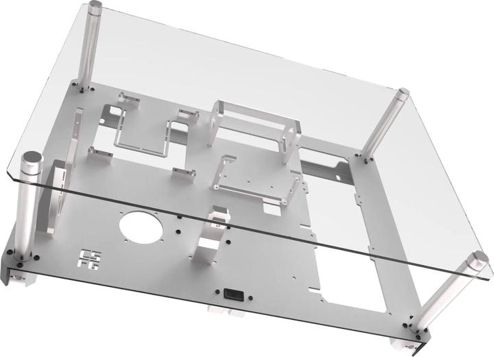Actual product image Creative Solutions For Gamers CSFG Frostbite wall-mounted enclosure - white, Micro-ITX (Micro-ITX)