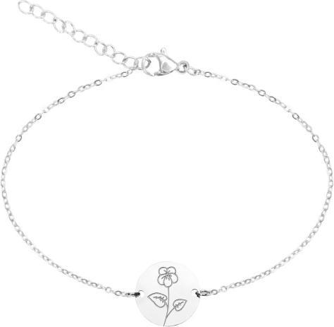 Produktbild HCA Armband - "Your Flower" - Edelstahl - Veilchen (20 cm, Edelstahl)