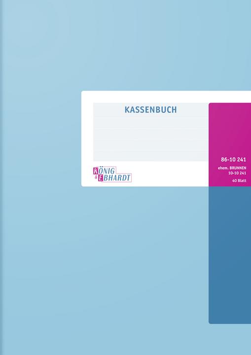 König & Ebhardt Formularbuch Kassenbuch A4 40 Blatt kariert Karton hellblau (40 x)