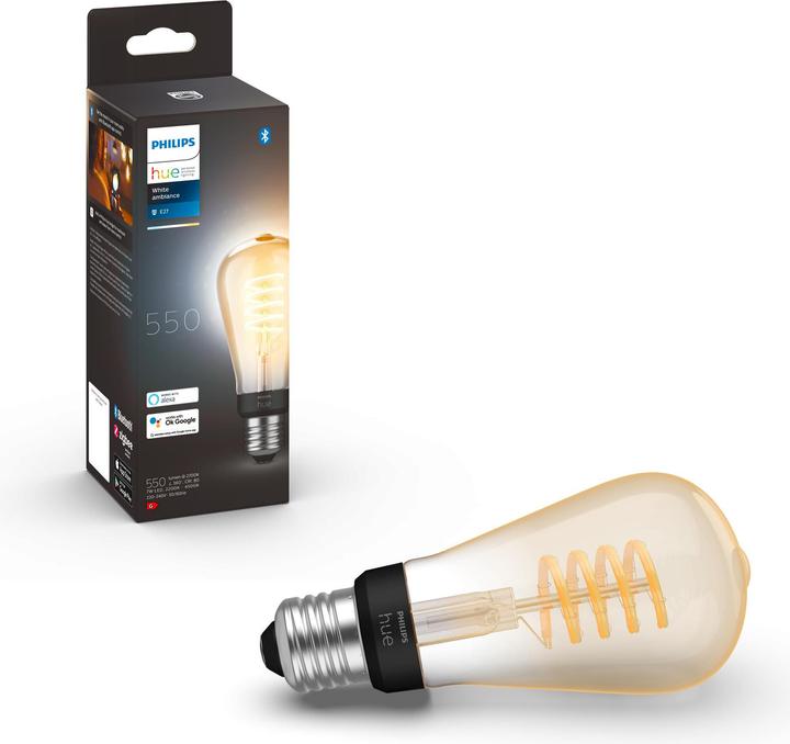 Produktbild Philips Hue Philips E27 Edison (E27, 7 W, 550 lm, 1 x, G)