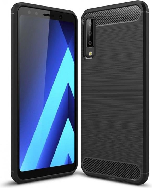Actual product image Screenguard Samsung Galaxy A7 2018 Cover Carbon Brushed Soft TPU (Samsung Galaxy A7 (2018))