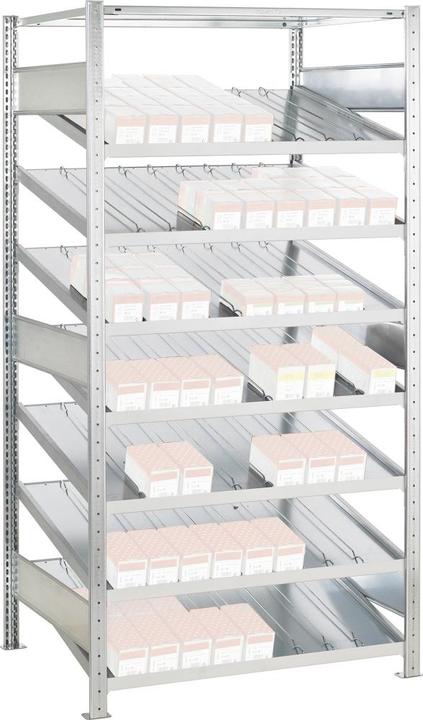 Produktbild Schulte Lagertechnik Kanban Grund-Regal MULTIplus150 mit Trenn-und Seitenführung