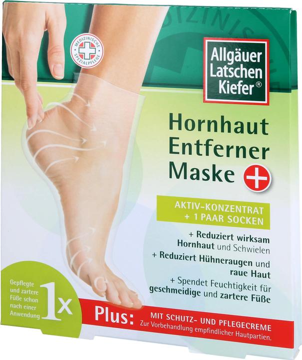 Produktbild Allgäuer Latschenkiefer Hornhaut Entferner Maske Plus Aktiv-Konzentrat + 1 Paar Socken, 1 St. Kombip (Hornhautentferner)