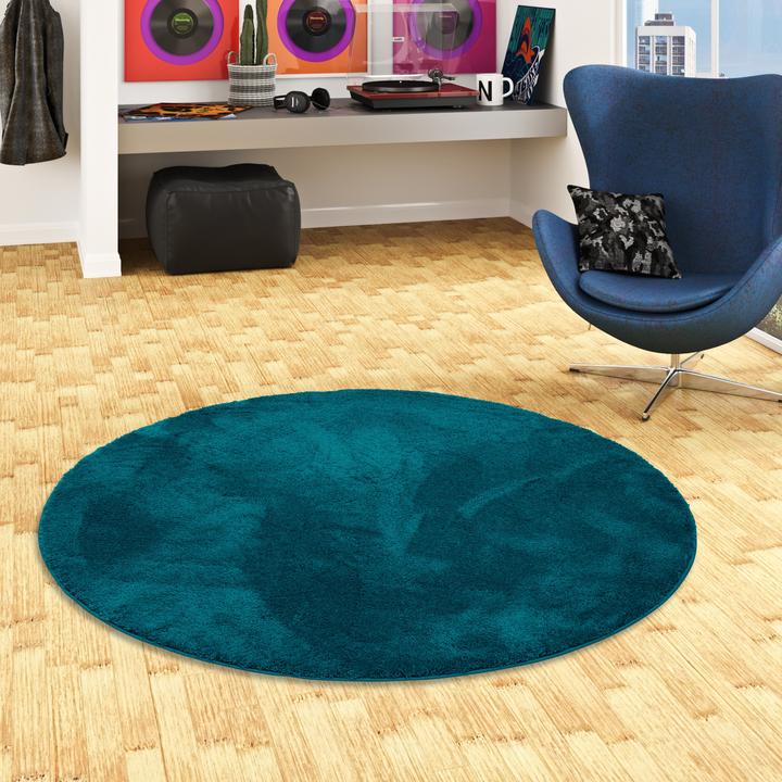 Actual product image Pergamon Super Soft Kinder Hochflor Teppich Silky Kids Rund (160 x 160 cm)
