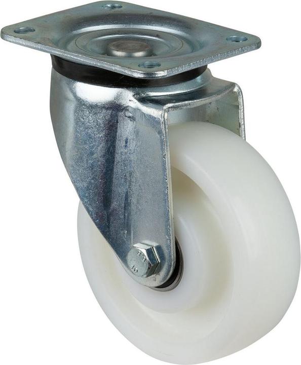 Actual product image BS Rollen Heavy duty swivel castor Wheel Ø 150 mm Load capacity 700 kg Plastic plate L135xW110 mm
