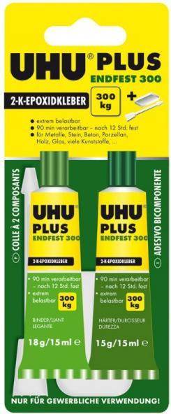 Produktbild UHU Plus Endfest 300, 45640, Tube Binder/Härter 33 g, Blister (73 g)