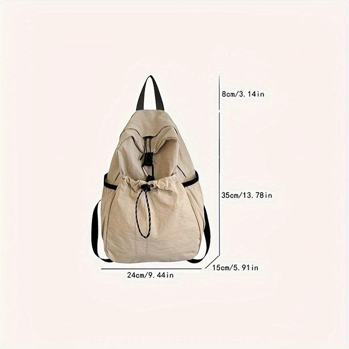 Only-Bags.Store Verstellbarer Riemen Freizeitrucksack, leichte Reisetasche mit mehreren Seitentaschen, einfaches