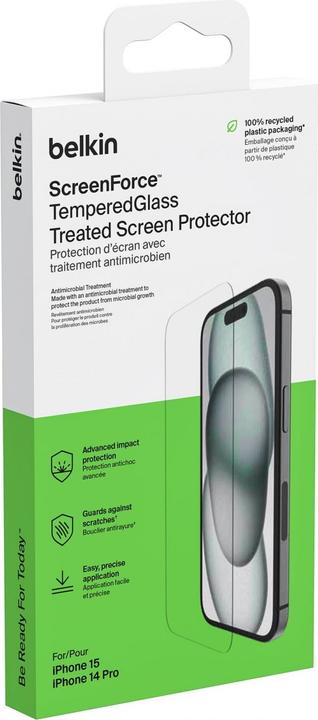 Actual product image Belkin ScreenForce Pro TemperedGlass a (1 Piece, Apple iPhone 15)
