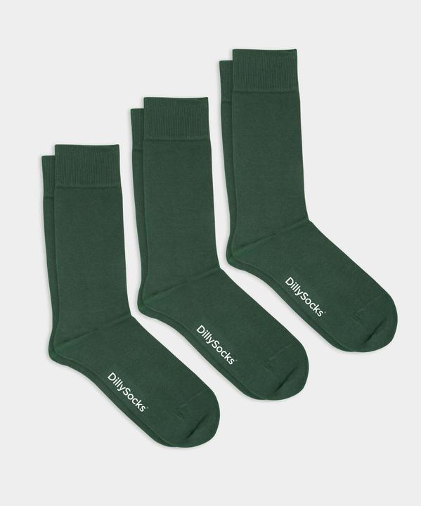DillySocks Smooth Forest Green Pack