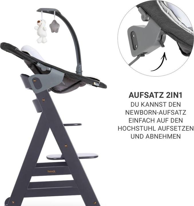 Image du produit Hauck Chaise haute Beta Plus Dark Grey 5-pièces Newborn Set - Chaise haute (Chaise haute)