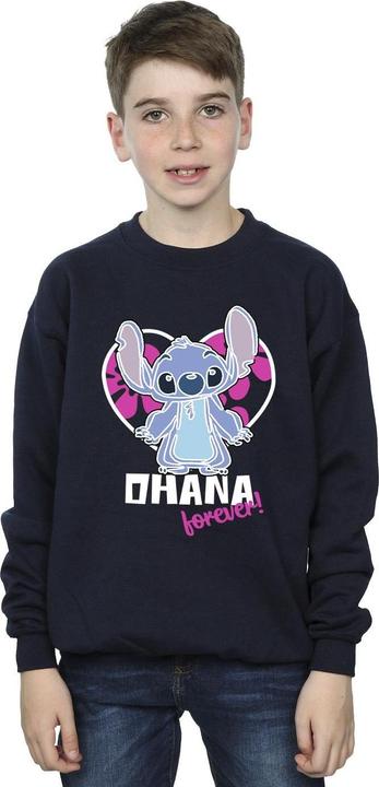 Actual product image Disney Boys Lilo And Stitch Ohana Forever Heart Sweatshirt (152, 158)
