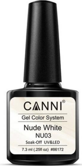 Canni Gellack Nude White NU03 UV/LED (Nude White, UV-Gel Lack)