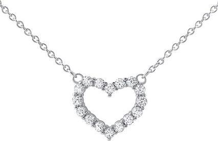 Actual product image Silvego Silver heart necklace with zircons JJJN0685