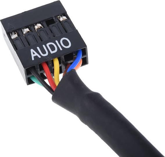 Productafbeelding Phobya HD Audio verlengsnoer/stekker 30cm - Zwart
