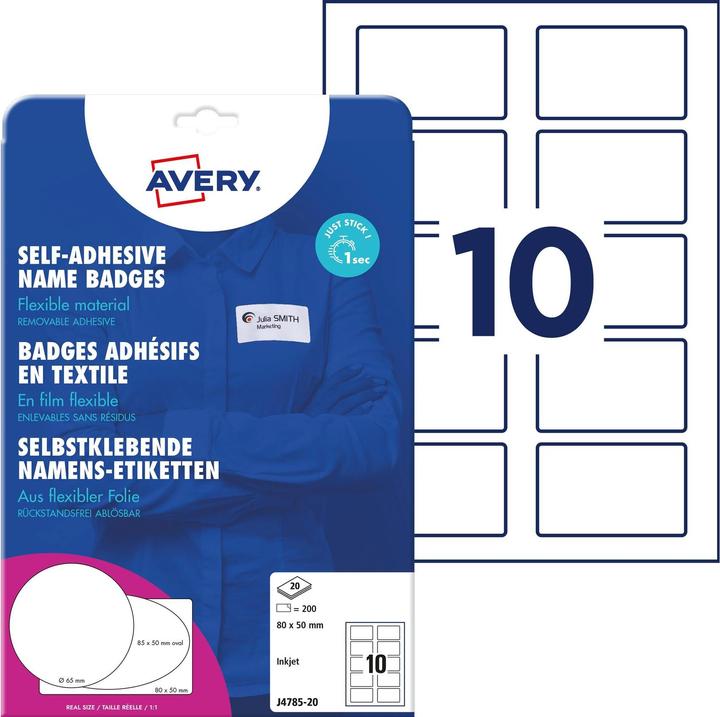 Actual product image Avery Name labels