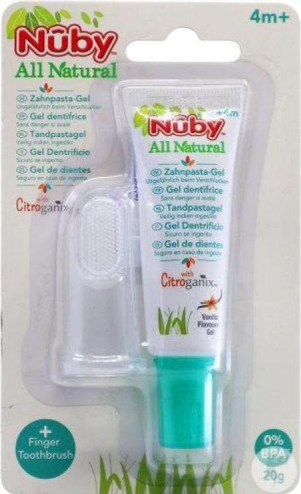 Nûby All Natural brosse à dents à doigts et gel dentifrice 20g