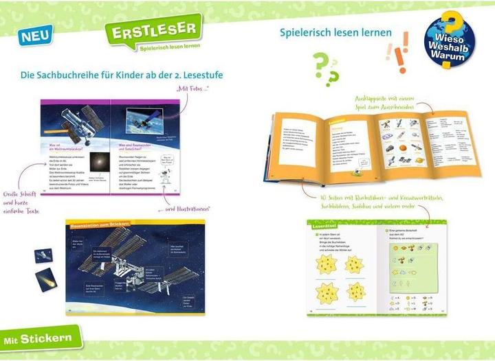 Produktbild Ravensburger Wieso? Weshalb? Warum? Erstleser: Weltraum (Band 4) (Deutsch, Gerhard Schröder, Carola von Kessel, 2021)