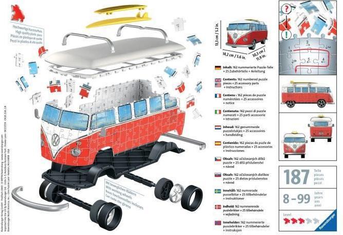 Actual product image Ravensburger Volkswagen T1 Surfer Edition (162 pieces)