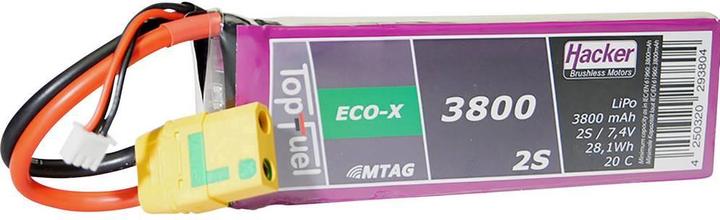 Image du produit Hacker LiPo 3800 mAh 7.4 V 20C TopFuel ECO-X MTAG (7.40 V, 3800 mAh)