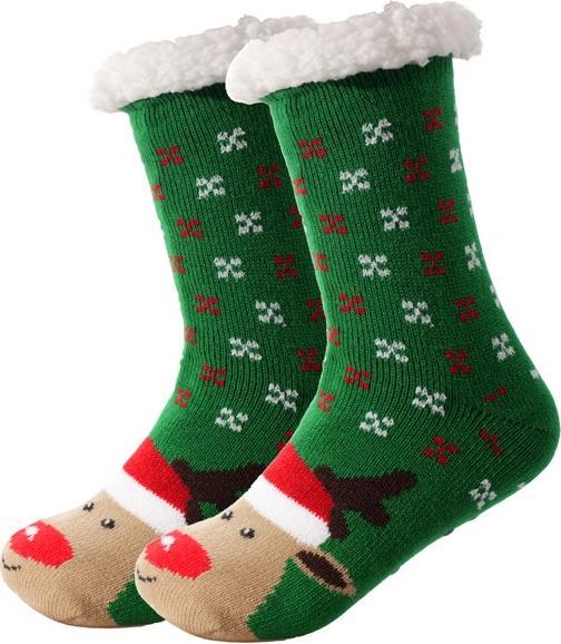 Immagine prodotto Snazzy Santa Calzini natalizi Rudolph verdi taglia unica di (Taglia unica)