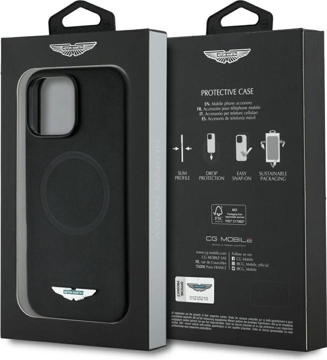 Immagine prodotto Aston Martin Case HC FW Logo to iPhone 16 Pro Max MagSafe black (Apple iPhone 16 Pro Max)