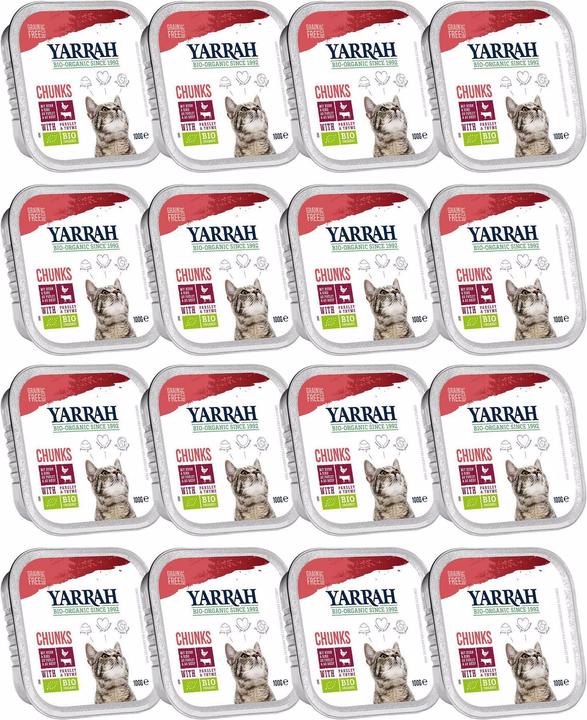 Yarrah BIO Nassfutter Rind & Huhn (Senior, Adult, Junior, 1 Stk., 100 g)