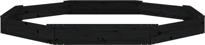 Produktbild VidaXL Sandkasten mit Sitzen Schwarz Achteck Massivholz