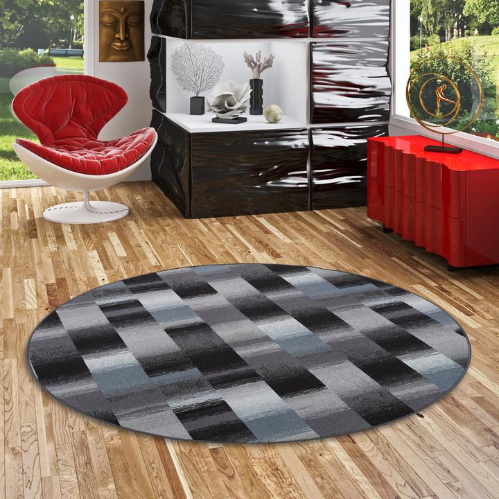 Image du produit Snapstyle Tapis en velours de créateur Mystic Karo (Ø 100 cm)